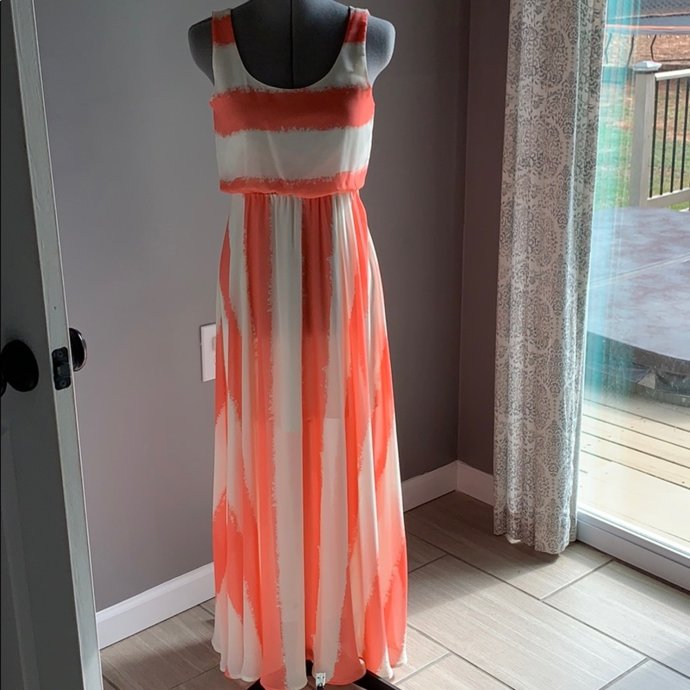 Sale $5–Coral and cream maxi
